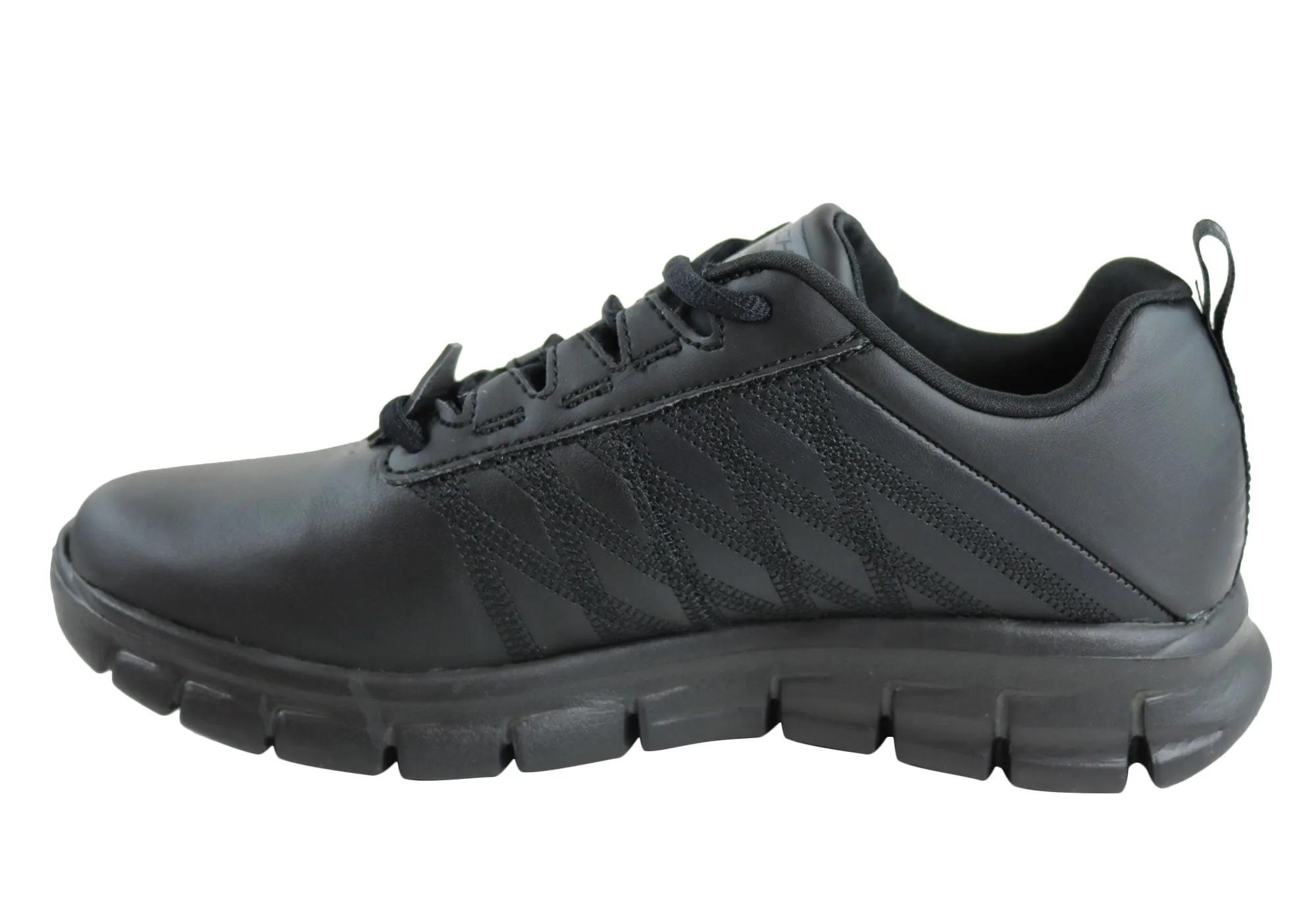 Skechers Womens Sure Track Erath Leather Slip Resistant Work Shoes Skechers Shoes