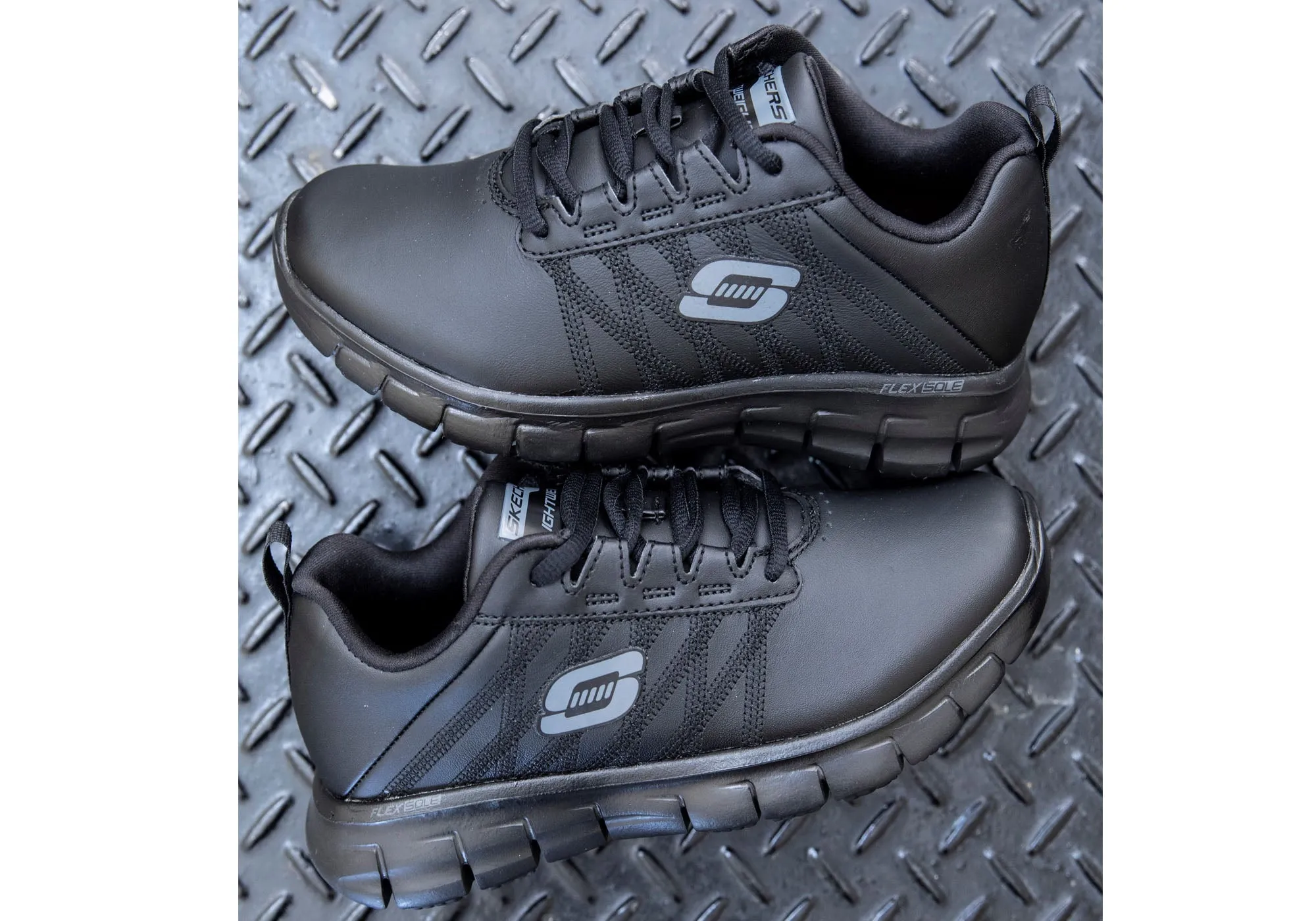 Skechers Womens Sure Track Erath Leather Slip Resistant Work Shoes Skechers Shoes