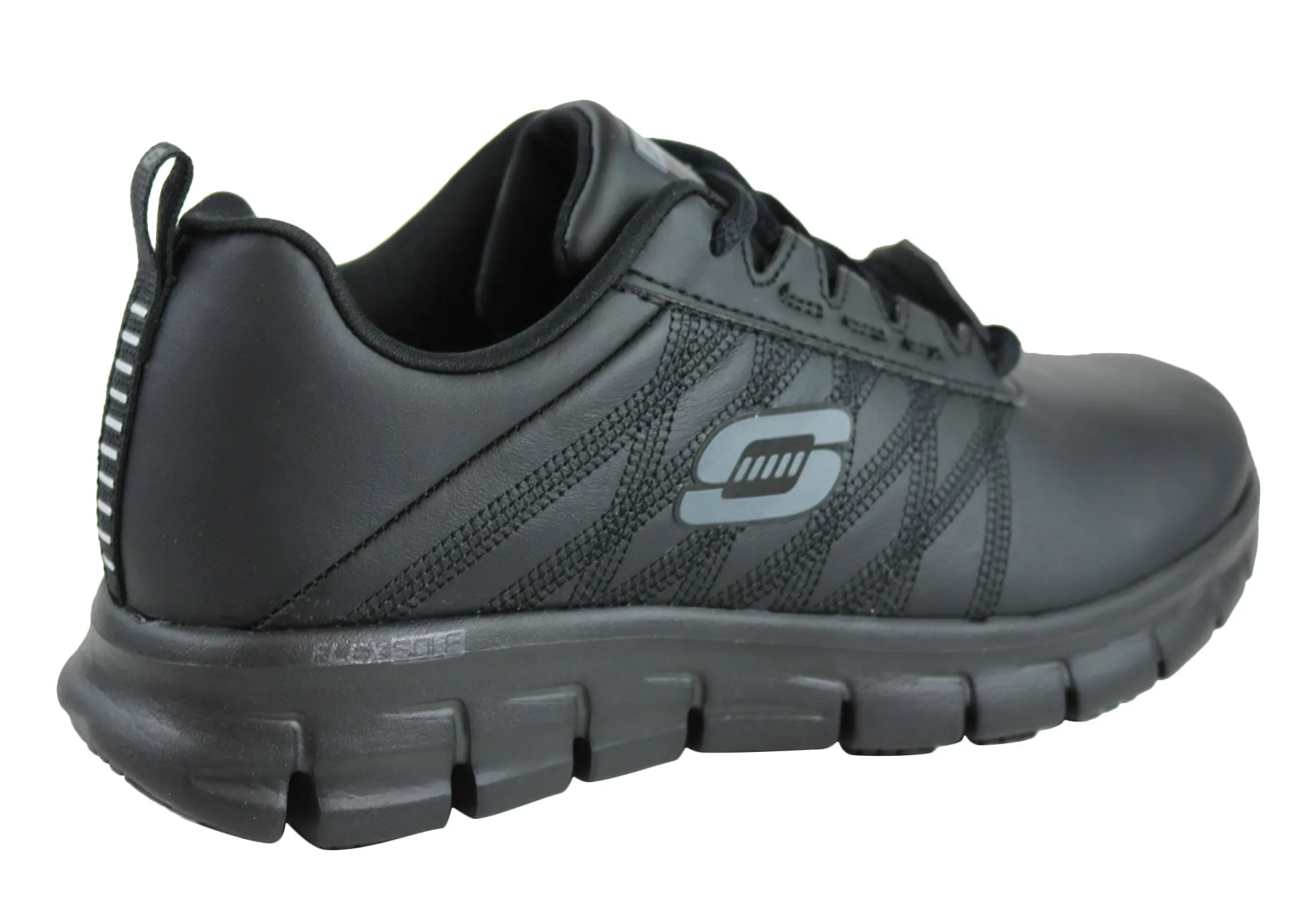 Skechers Womens Sure Track Erath Leather Slip Resistant Work Shoes Skechers Shoes