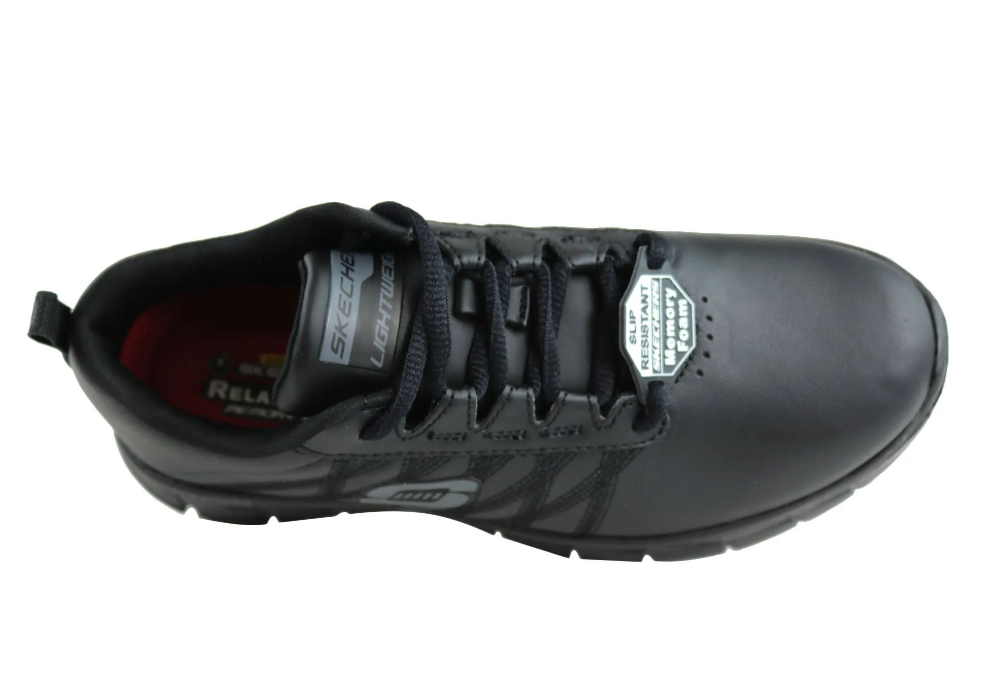Skechers Womens Sure Track Erath Leather Slip Resistant Work Shoes Skechers Shoes