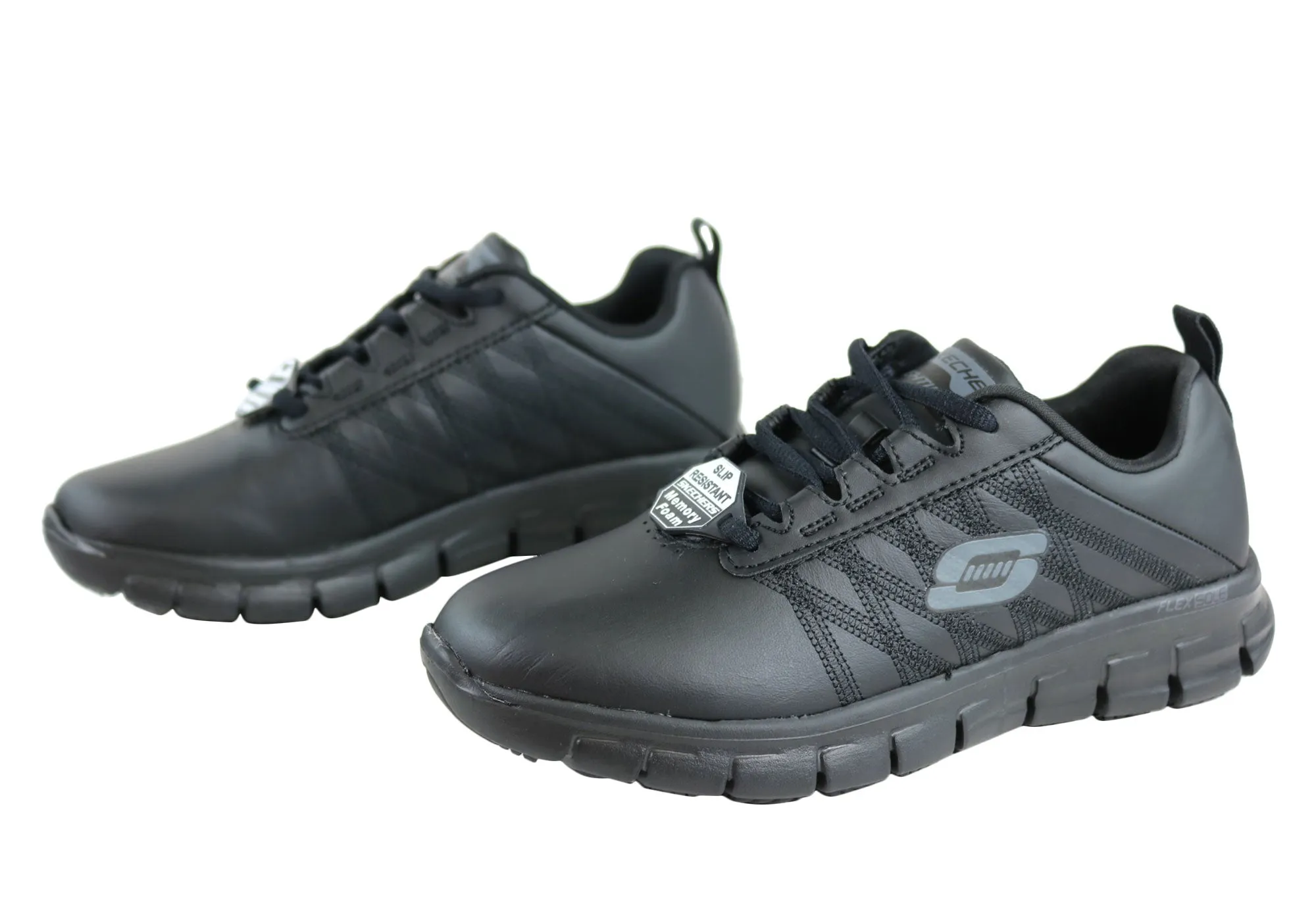 Skechers Womens Sure Track Erath Leather Slip Resistant Work Shoes Skechers Shoes