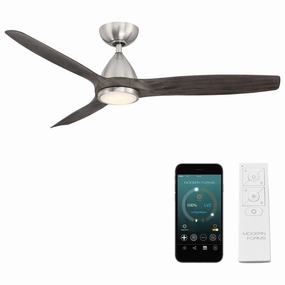 Skylark Indoor/Outdoor 3-Blade 54" LED Smart Ceiling Fan smart ceiling fans with voice control