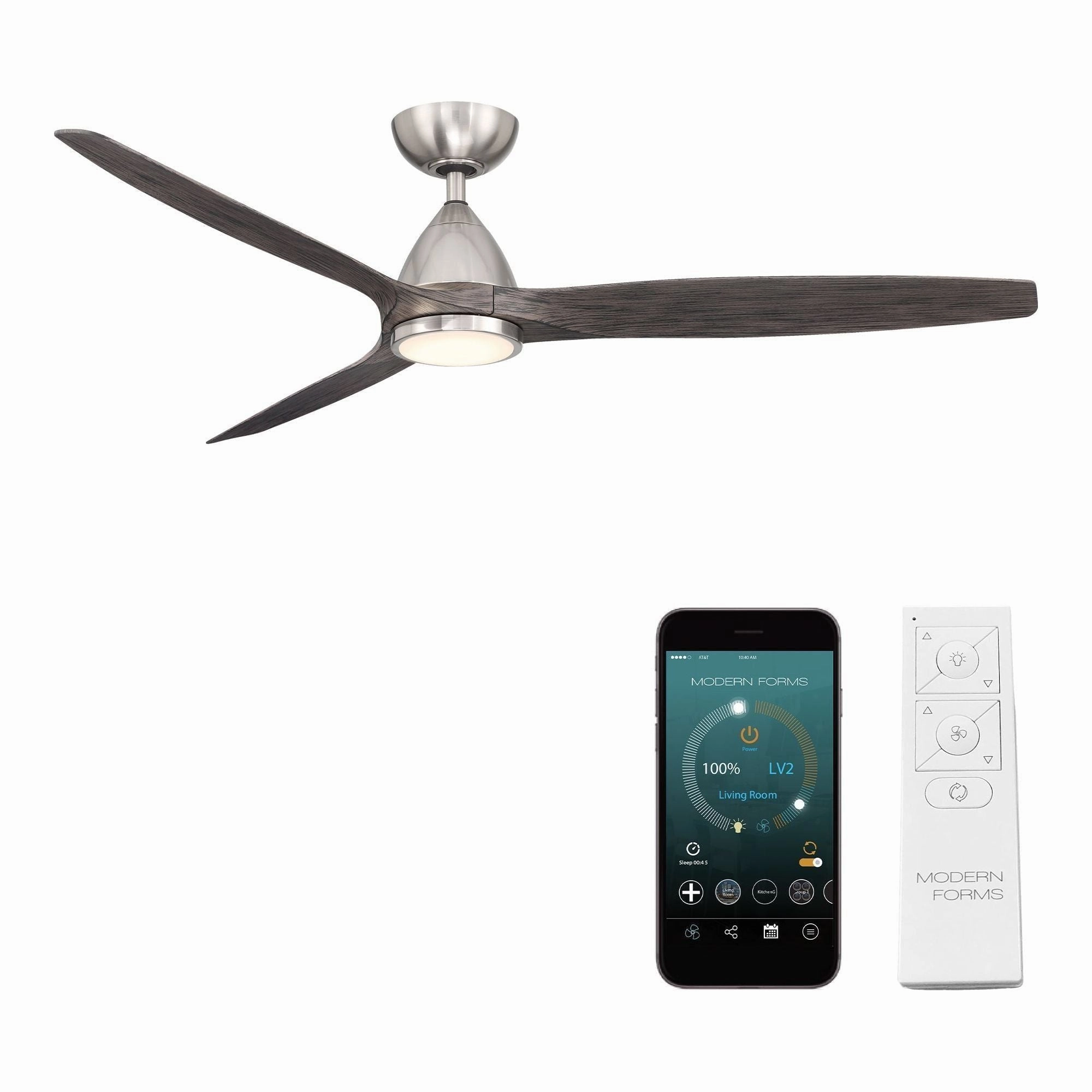 Skylark Indoor/Outdoor 3-Blade 62" LED Smart Ceiling Fan quiet ceiling fans with remote control