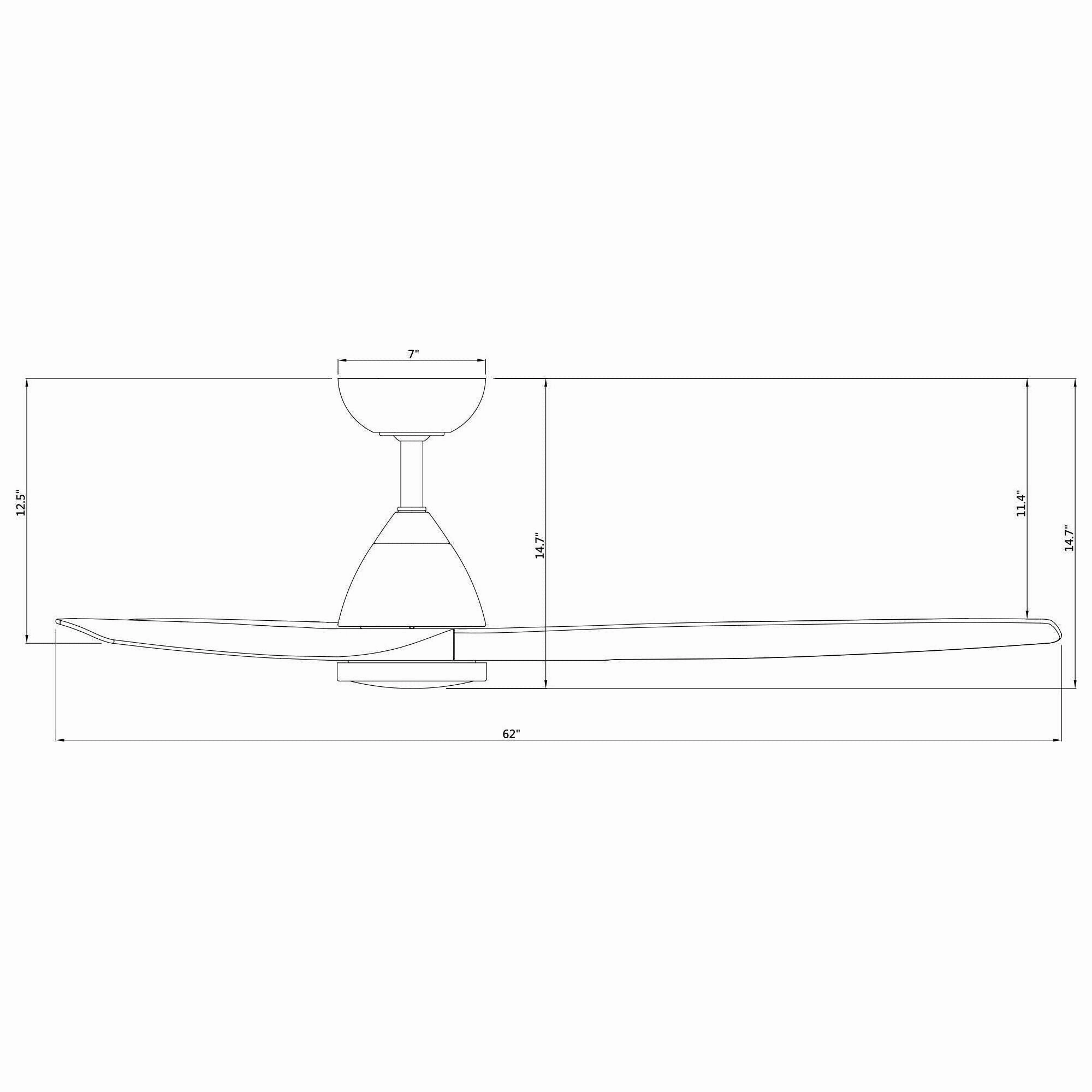 Skylark Indoor/Outdoor 3-Blade 62" LED Smart Ceiling Fan