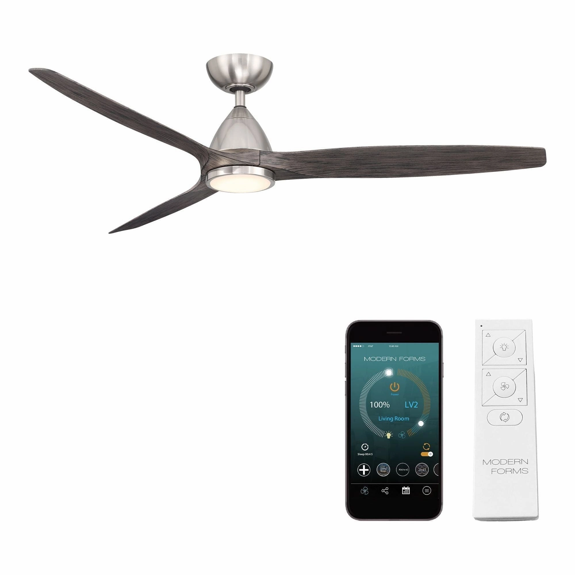 Skylark Indoor/Outdoor 3-Blade 62" LED Smart Ceiling Fan smart ceiling fans with voice control