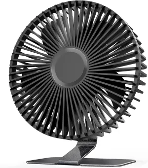 SLENPET 6 inch USB Desk Fan, 4 Speeds, Ultra-quiet, 90 Adjustment for Better Cooling, Portable Mini Powerful Desktop Table Fan, Small Personal Fan for Home Office, Metal Base, Black USB desktop fan for workspace