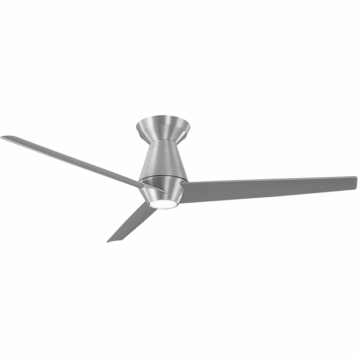 Slim Indoor/Outdoor 3-Blade 52" Smart Flush Mount Ceiling Fan with LED Light Kit and Remote Control