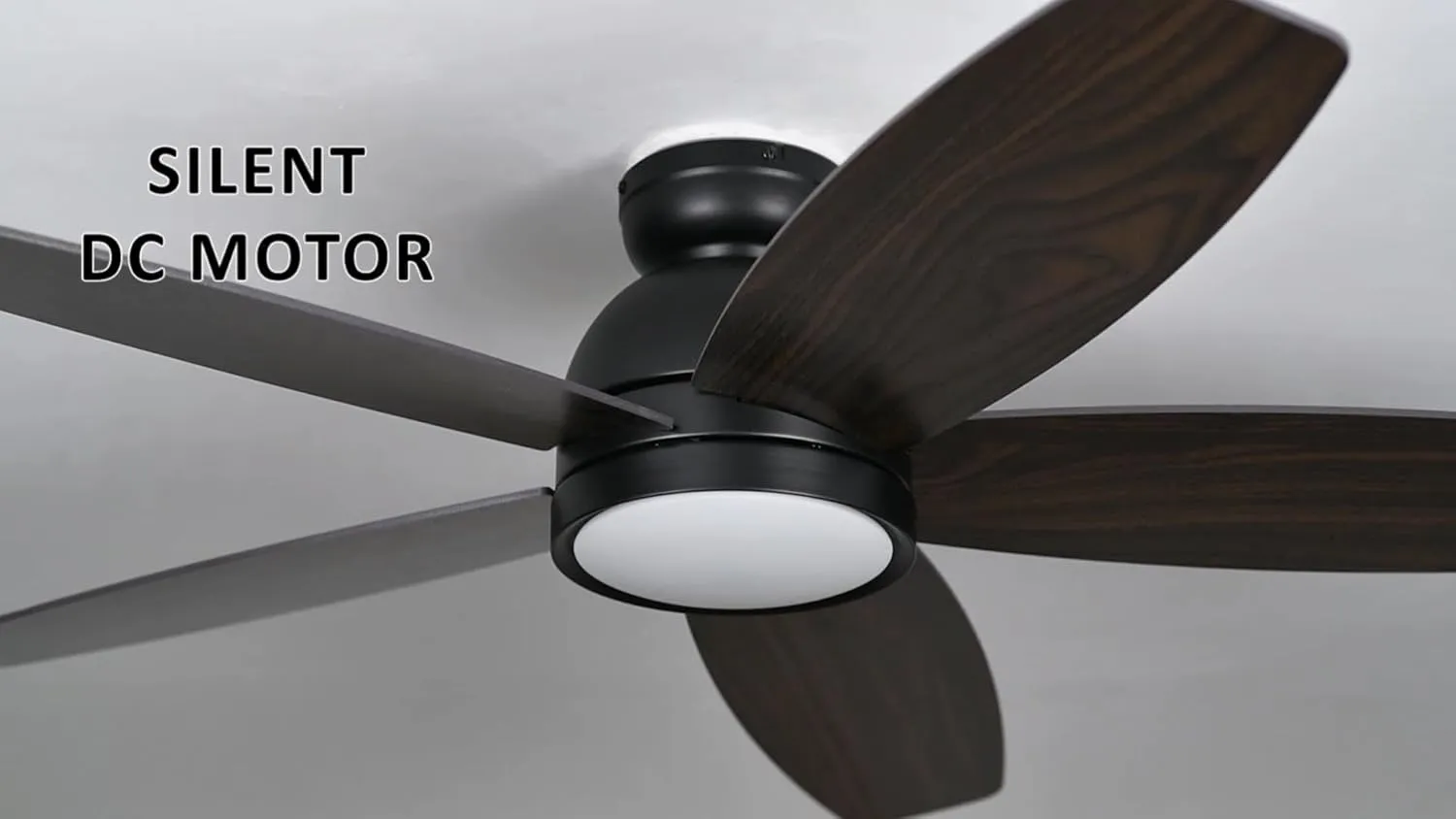 SMAAIR 52 Inch Ceiling Fans with Light and Remote,Modern Ceiling Fan with Light with Quiet Reversible DC Motor,Walnut/Light Wooden 2 Color Blades,10 Speeds,Indoor Ceiling Fan for Living Room Bedroom