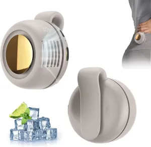 Small Clip Fan, Personal Waist Fans,Portable Silent Mini Bladeless Fan Clip On for Shirt,Hands-Free Personal Clip Fans 3 Speeds,Clips on Waist Neck Fanes for Outdoor,Camping,Travel,Office (White) Waist-mounted portable fan for outdoor use