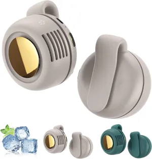 Small Clip Fan, Portable Silent Mini Bladeless Fan Clip On, 3-Speed Mini Waist Clip Whirlwind Fans for Outdoor & Travel & Office (White) Small bladeless fan for quiet cooling
