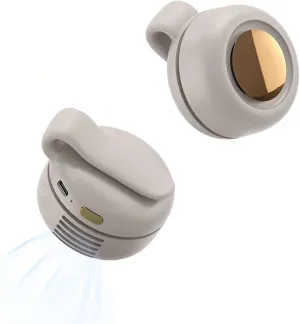 Small Clip On Fan for Shirt, Portable Silent Mini Bladeless Electric Fans, 3-Speed Portable Mini Bladeless Fan Clip On, Slicent Light Waist Fans, Whirlwind Fans for Waist Clips (White) Small bladeless fan for quiet cooling