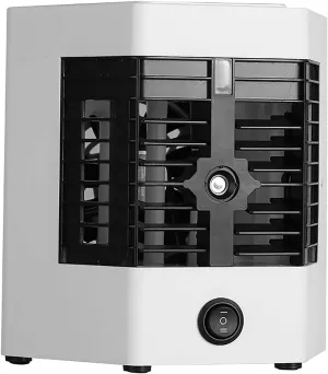 Small Cooling Fan, Personal Ac Fans, 120 Wide-Angle Design, Quiet Desktop Electric Fan for Home Office Bedroom and Kitchen Desktop fan with humidification feature