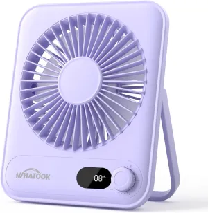 Small Desk Fan Personal Fans: 2000mah 10 Hours Battery Office Quiet Mini Desktop Fan Portable Rechargeable Travel Essentials Battery-powered portable fan
