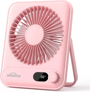 Small Desk Fan Personal Fans: 5000mah 25 Hours Battery Office Quiet Mini Desktop Fan Portable Rechargeable Travel Essentials USB desktop fan for workspace