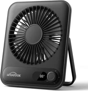 Small Desk Fan Personal Fans: 5000mah 25 Hours Battery Office Quiet Mini Desktop Fan Portable Rechargeable Travel Essentials USB desktop fan for workspace