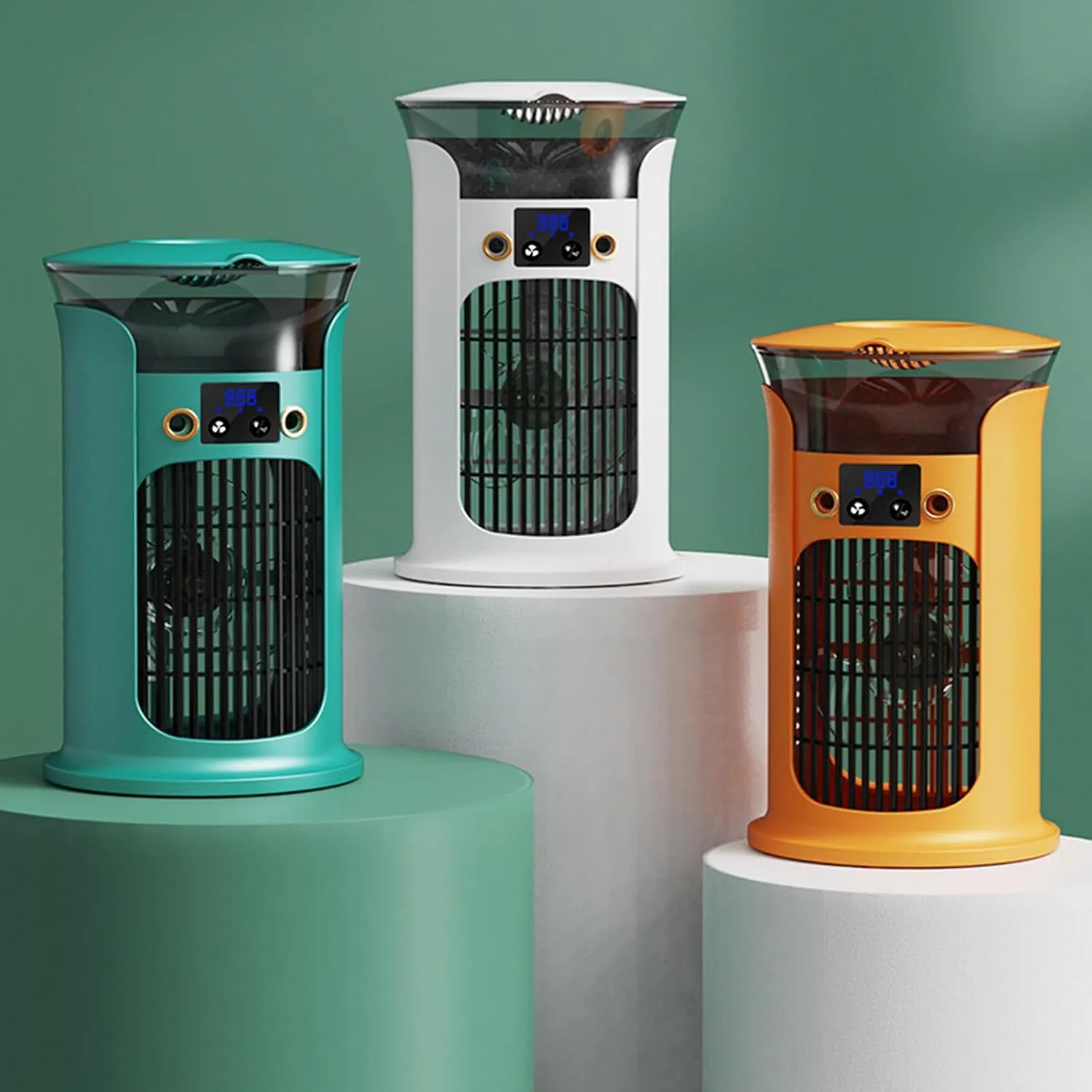 Small Portable Air Conditioning USB Charging Desktop Cooling Machine 3 Speeds Evaporative Windowless for Own Use