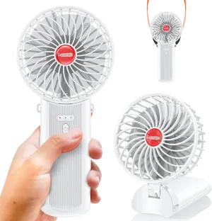 Small Portable Fan Handheld and Rechargeable: White Mini Hand Fans 4 Speeds Adjustable Cool Air Wind Multi angle Folding Battery Operated USB Powered Quiet Personal Fans for Women Travel Outdoor Home Mini handheld fan for personal cooling