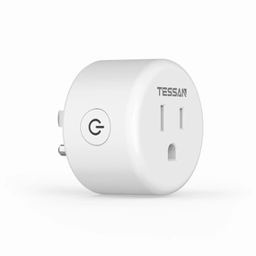 Smart Plug, TESSAN WiFi Outlet Compatible with Alexa and Google Assistant, Mini Bluetooth Socket Remote Control with Timer Function, No Hub Required, 2.4G WiFi Voice assistant compatible fan with Alexa and Google