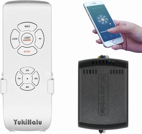 Smart WiFi Ceiling Fan Remote Control Kit, Universal Fan Remote, Controlled by Remote/WiFi/Voice, 3 Speeds 12 Timing, Compatible with Alexa, Google Assistant, Smart Life App, No Hub Required App-controlled remote fan for convenience