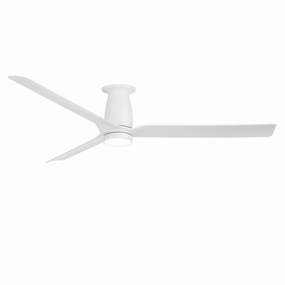 Smooth 52"Ceiling Fan Matte White ifan smart fans for connected homes