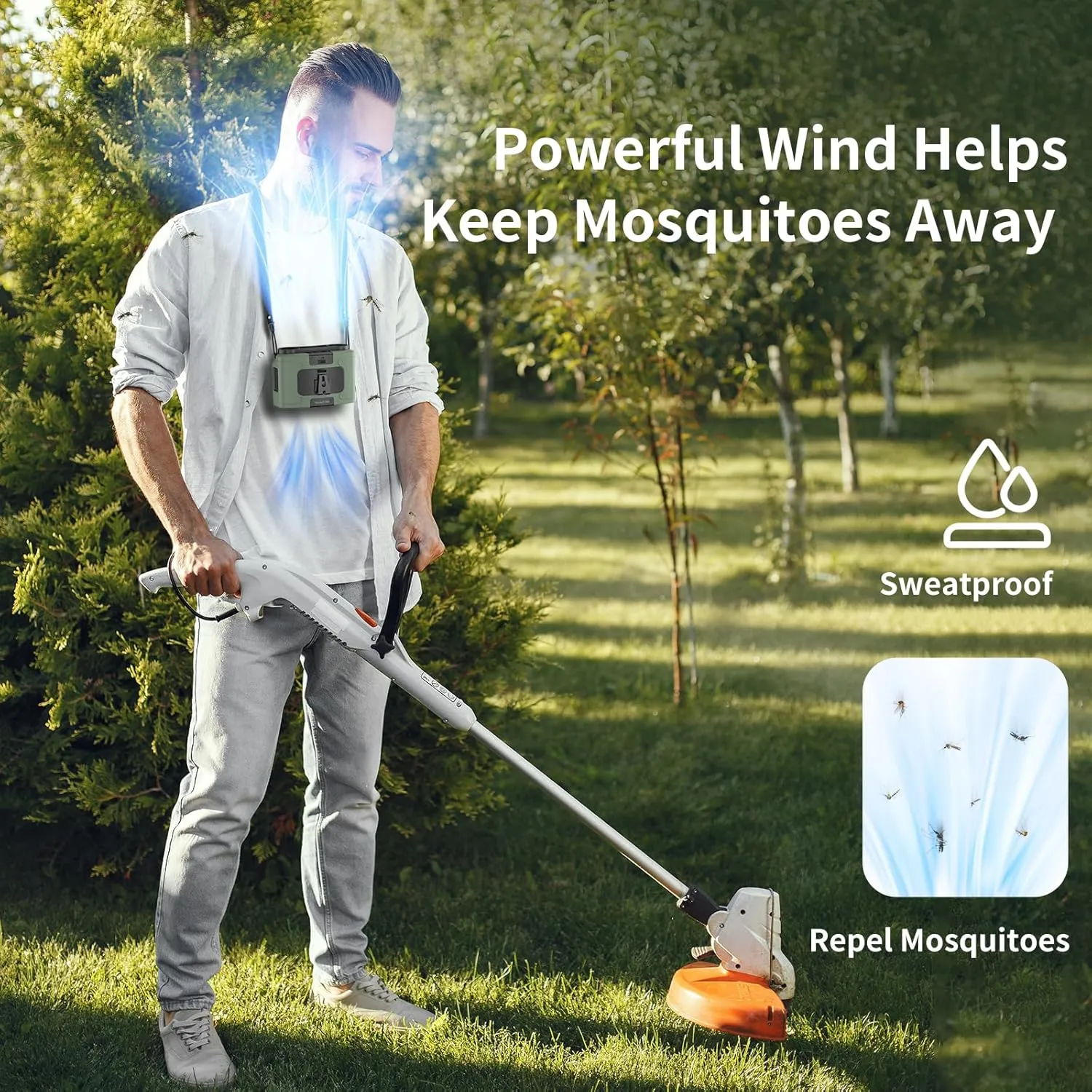 Socool 20000mAh Portable Waist Fan Clip on Wearable Belt Personal Fans Rechargeable Battery Operated, 40H Cooling Fan with 10 Speeds & Dual Motors, Neck Fans Hanging Hands-Free for Outdoor Travel