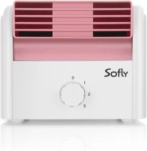 SOFLY Bladeless Desk Fan Small Quiet, Mini fan portable 3 Speed Strong Airflow Fan for Home Bedroom Office Small bladeless fan for quiet cooling