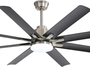 Sofucor 66 Inch Ceiling Fans with Lights, Smart Indoor Outdoor Ceiling Fan with Remote, Work with Alexa/Google, Low Profile Ceiling Fan with Light, Black Large Ceiling Fans Light for Patio, Farmhouse App-controlled remote fan for convenience