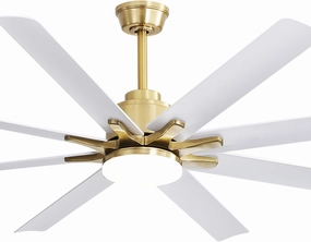 Sofucor 66 Inch Smart Ceiling Fan with Lights and Remote, APP Control, Compatible with Alexa/Google, Indoor Outdoor Low Profile White Ceiling Fan with 3 Downrod for Living Room Farmhouse Patio App-controlled remote fan for convenience