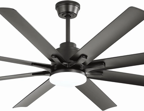 Sofucor 66" Smart Ceiling Fans with Lights, Indoor/Outdoor Ceiling Fan with Light and Remote, Compatible with Alexa/Google/App, Reversible, Quiet DC Motor, Black Ceiling Fans for Patio Farmhouse App-controlled remote fan for convenience