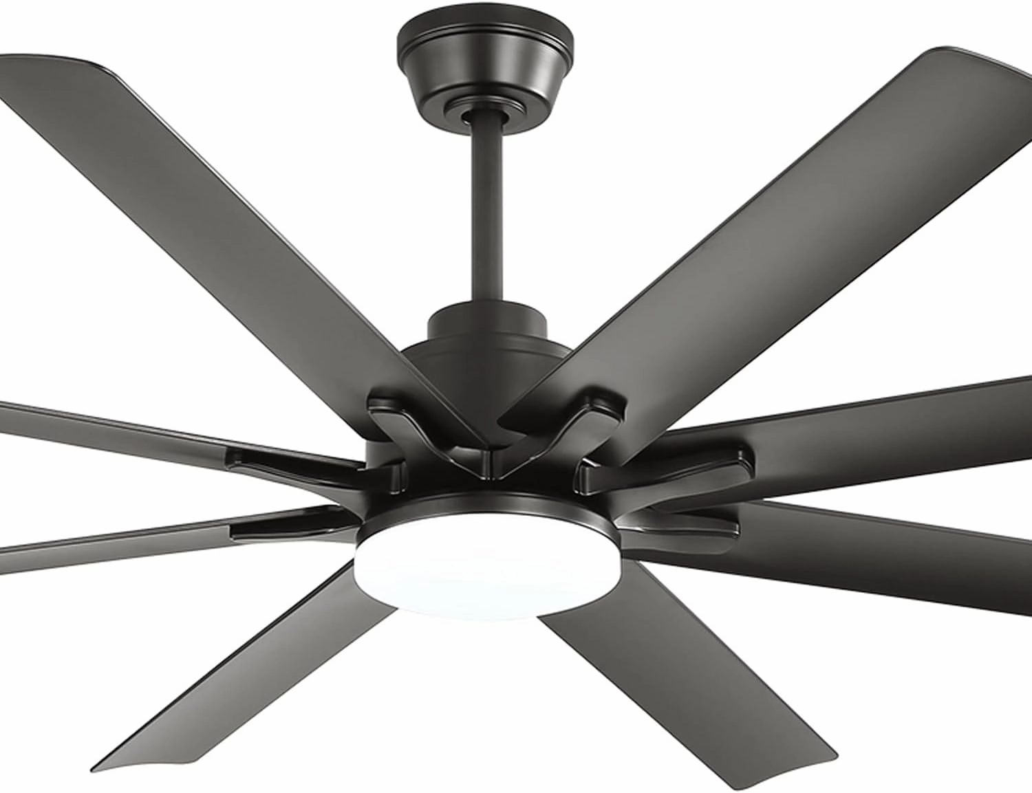 Sofucor 66" Smart Ceiling Fans with Lights, Indoor/Outdoor Ceiling Fan with Light and Remote, Compatible with Alexa/Google/App, Reversible, Quiet DC Motor, Black Ceiling Fans for Patio Farmhouse App-controlled remote fan for convenience