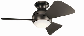 Sola 34"Ceiling Fan Olde Bronze hugger fans for rooms with low ceilings
