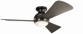 Sola 44"Ceiling Fan Olde Bronze hugger fans for rooms with low ceilings