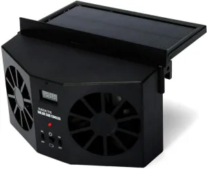 Solar Powered Car Fan Auto Front/Rear Window Air Vent Exhaust Fan Vehicle Radiator Vent with Ventilation Air Vent Radiator Energy Saving Exhaust Fan Portable Solar Powered Air Purifiers Solar-powered car fan for ventilation