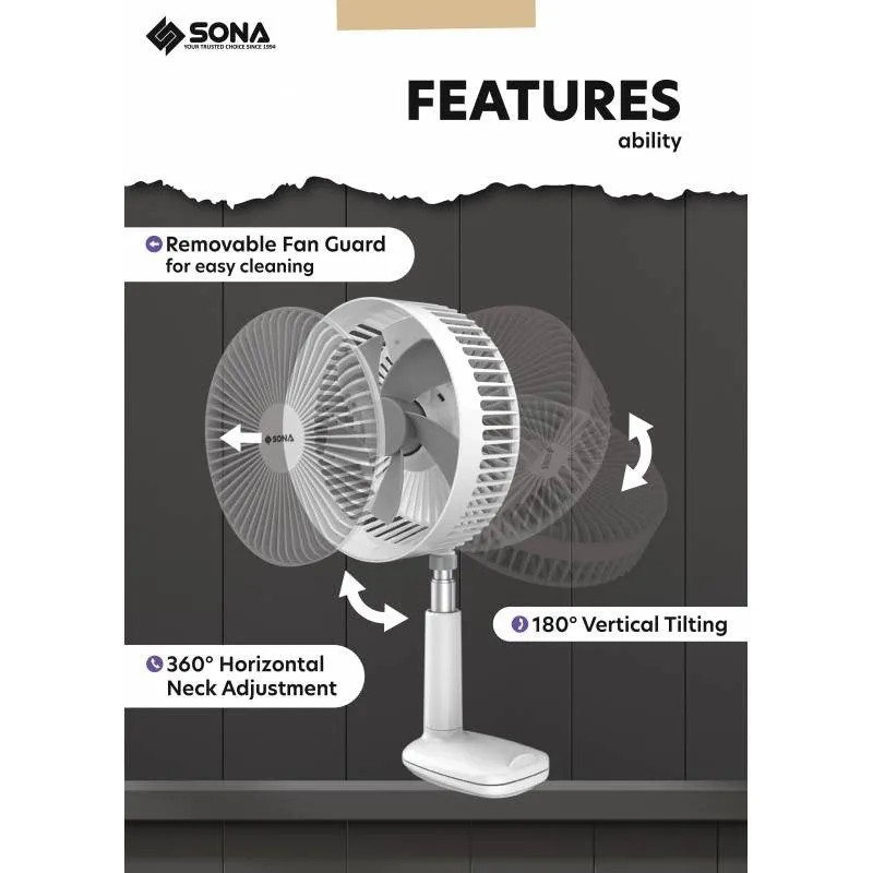 SONA 6 Portable Telescopic Clip Fan SFP 1905