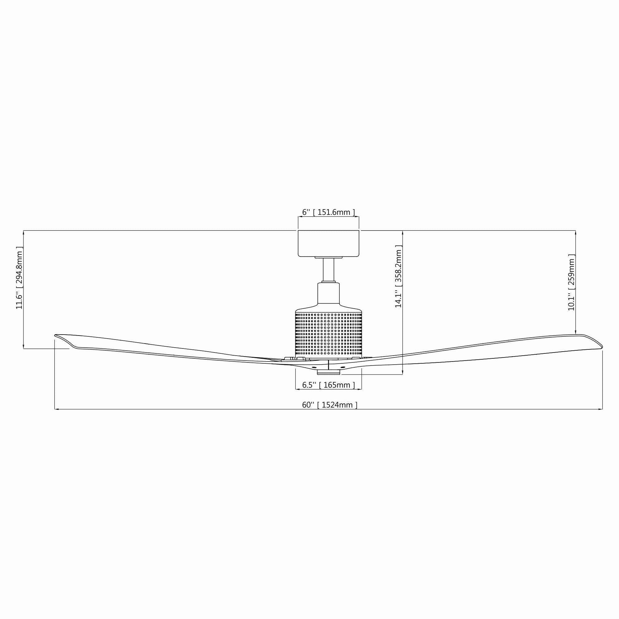 Spinster Indoor/Outdoor 3-Blade 60" LED Smart Ceiling Fan