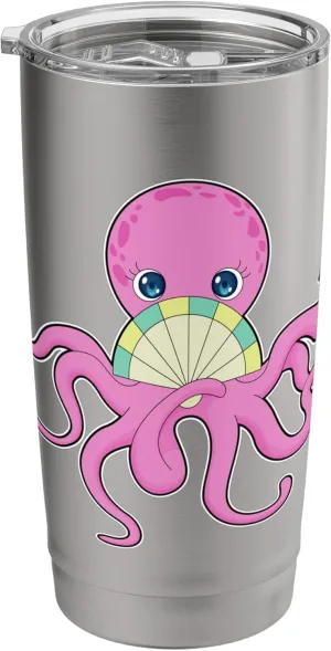 Stainless Steel Insulated Tumbler Octopus-shaped decorative fan