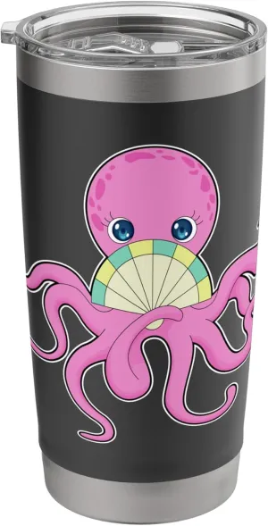 Stainless Steel Insulated Tumbler Octopus-shaped decorative fan