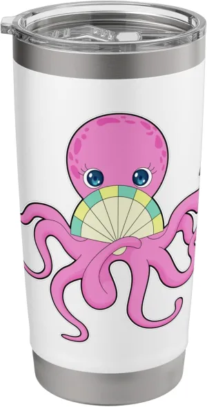 Stainless Steel Insulated Tumbler Octopus-shaped decorative fan