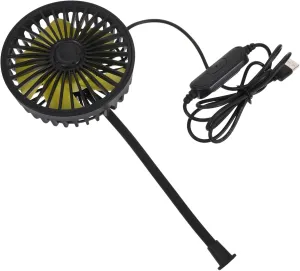 STOBAZA Small Car Fan for Electric Air Circulation Fan 12v/24v Truck Boys and Girls Car Seat Rear-mounted fan for childrens safety