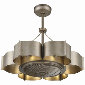Stockholm 6-Light Fan D'Lier ceiling fans with integrated LED lighting