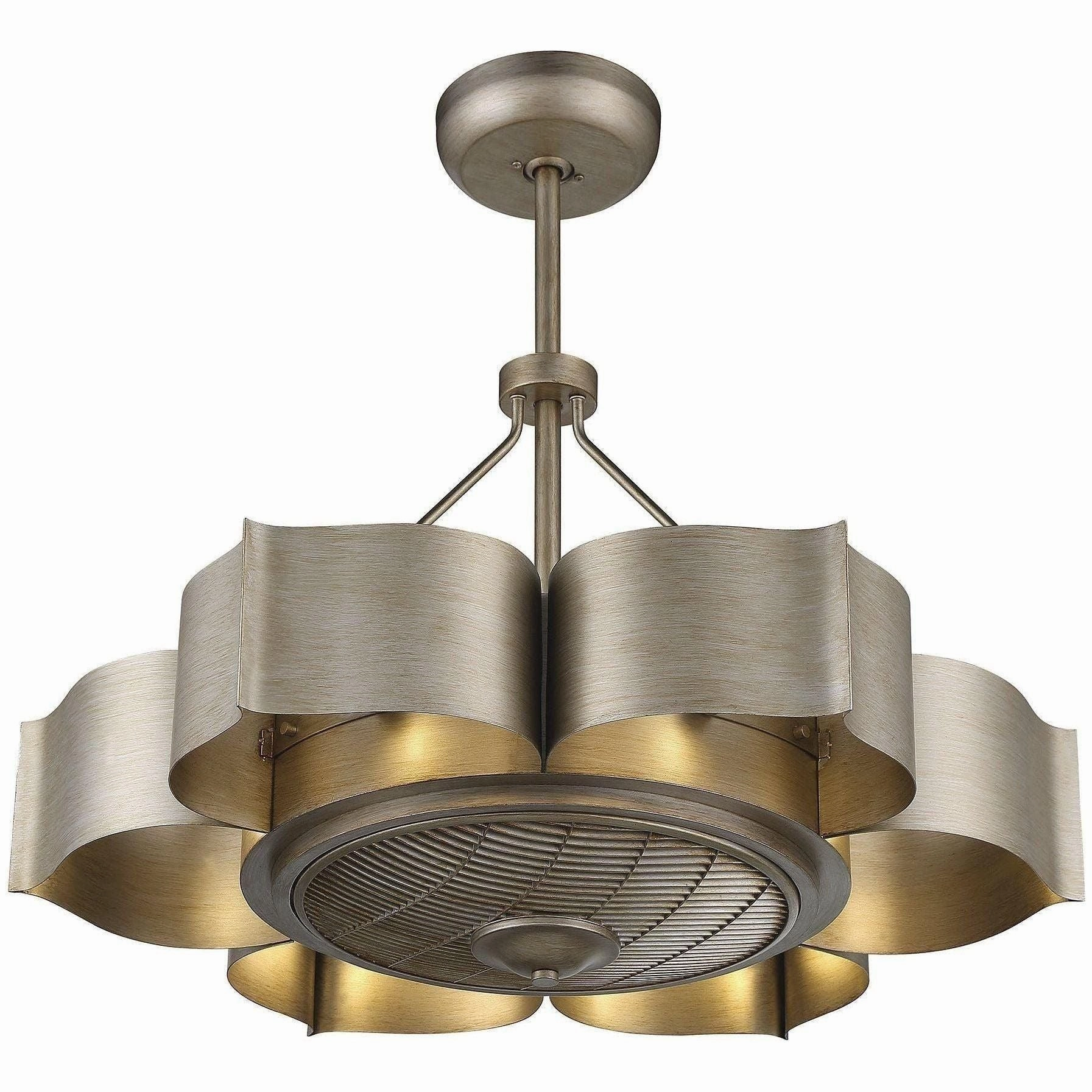 Stockholm 6-Light Fan D'Lier ceiling fans with integrated LED lighting
