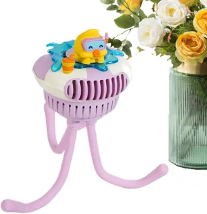 Stroller Fan  Baby Stroller Octopus Fan | Car Seat For Babies | Portable USB Rechargeable For Baby Stroller, Crib, Compact And Lightweight For Outdoor, Travel, And On-the-Go Cooling Octopus-shaped decorative fan