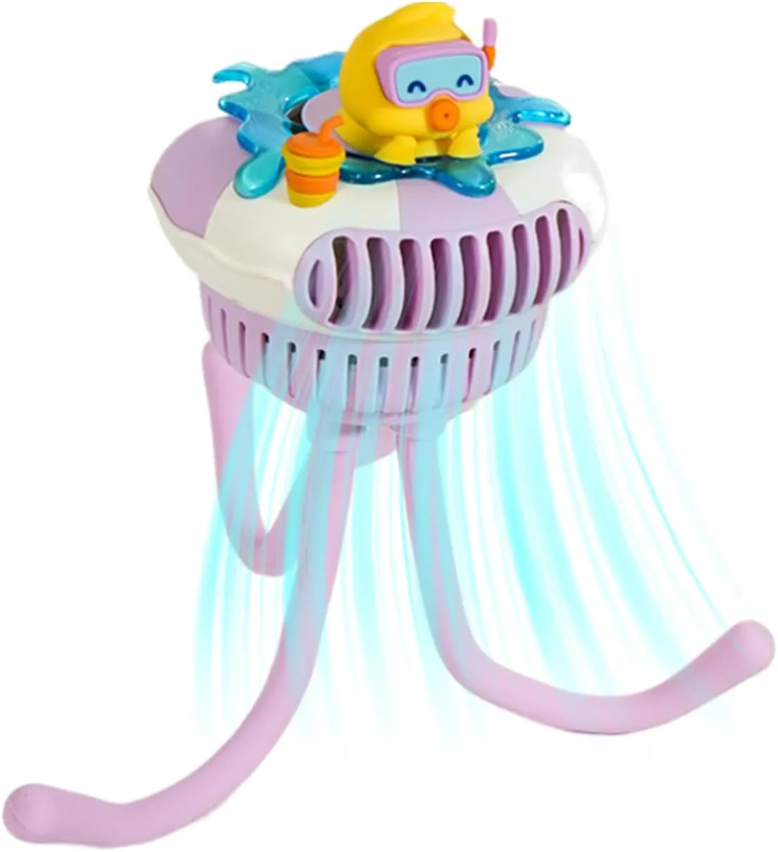 Stroller Fan  Baby Stroller Octopus Fan | Car Seat For Babies | Portable USB Rechargeable For Baby Stroller, Crib, Compact And Lightweight For Outdoor, Travel, And On-the-Go Cooling