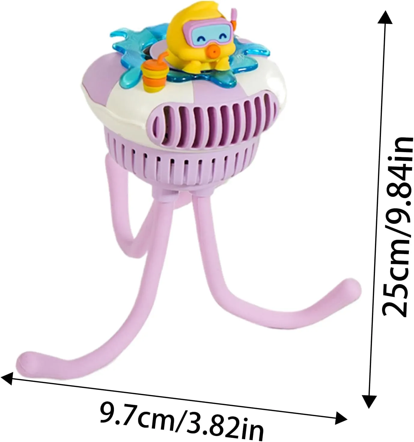 Stroller Fan  Baby Stroller Octopus Fan | Car Seat For Babies | Portable USB Rechargeable For Baby Stroller, Crib, Compact And Lightweight For Outdoor, Travel, And On-the-Go Cooling
