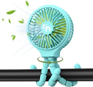 Stroller Fan Clip - Battery Operated Portable 360 Rotate Car Seat Fan, USB Rechargeable for Crib, Treadmill, Travel 360-degree rotating fan for home use