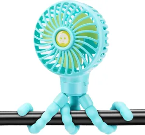 Stroller Fan Portable Personal Mini Handheld Clip-on with Flexible Tripod Desk USB Pram Fan, for Baby Stroller, Car Seat, Crib, Bike, Treadmill, Outdoor Camping, Office and Desktop 360-degree rotating fan for home use