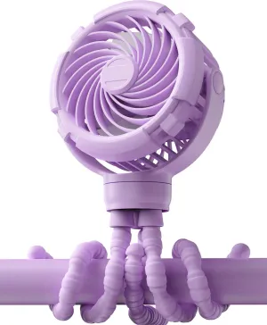 Stroller Fan, Rechargeable with TYPE-C Port, 4000mAh, 360 Rotatable, 3-Speed, Flexible Tripod, Clip Anywhere for Baby's Comfort - Durable and Easy to Clean 360-degree rotating fan for home use