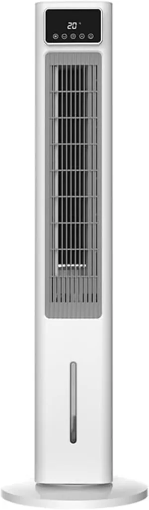 Strong Wind 3 Speed Settings Tower Fan, Humidification Function Cooling Fan with 3.5L Water Tank, Bladeless Oscillating Fan 24H Timer Quiet Desktop fan with humidification feature