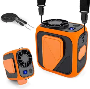 Stronger Airflow Portable Waist Fan Rechargeable 10000 mAh, 5 Speeds Max 18H Cooling, Battery Powered Personal Wearable Clip on Belt Shirt Fans, Neck Fan,Small Desk Fan for Outdoor Work,Travel Waist-mounted portable fan for outdoor use