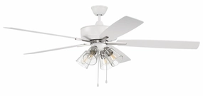 Super Pro 104 60" Ceiling Fan in White/Polished Nickel Ceiling fan with adjustable speed settings